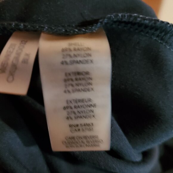 Calvin Klein Pants Womens 2X Black Tapered Rayon Blend Textured Pull-On Style - Picture 3 of 11